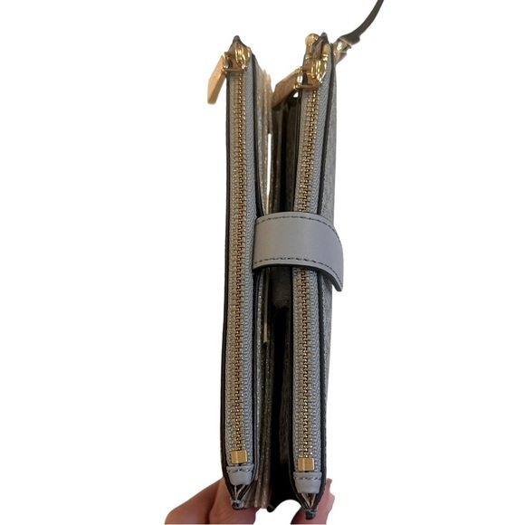 Michael Kors Blue Clutch Wristlet with Signature MK Monogram - Picture 8 of 9